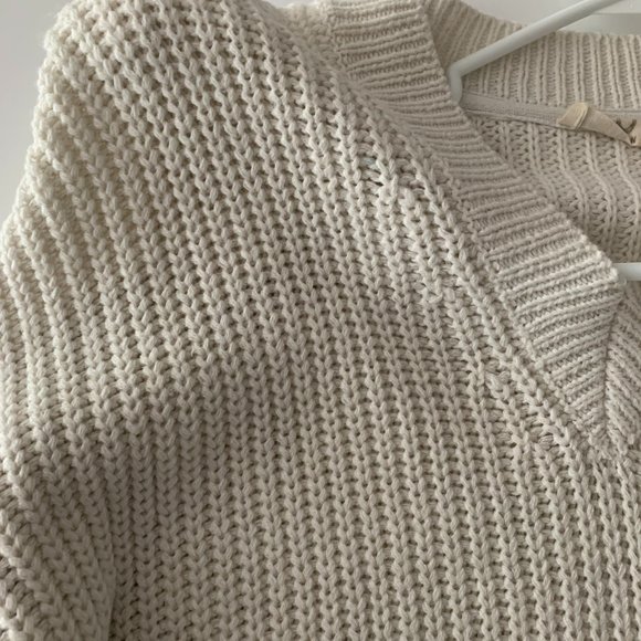 ECO by Design Beige Sweater with Shoulder Pads - Picture 7 of 8